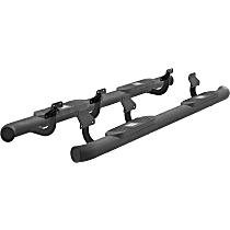 205003 3in Side Bars Series Nerf Bars Powdercoated Black, Covers Cab Length - Set of 2