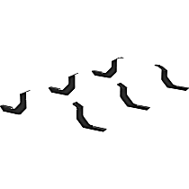 2055151 Running Board Mounting Kit - Powdercoated Black, Steel, Direct Fit, Kit