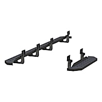 2055545 Running Boards, Powdercoated Textured Black, Carbon Steel, Cab & Chassis/Crew Van/Cutaway Van/Extended Cargo Van/Standard Cargo Van/Standard Passenger Van, RidgeStep Series
