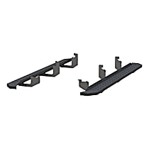 RidgeStep Series Running Boards, Crew Cab Pickup, Powdercoated Textured Black, Non-Powered, Carbon Steel, Set of 2 - 