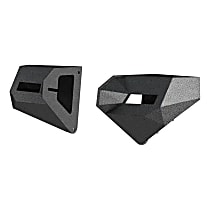 2081208 Front, Driver or Passenger Side Bumper End, Flat black Carbon Steel