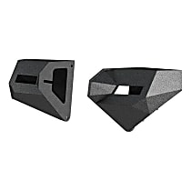 2081209 Front, Driver or Passenger Side Bumper End, Flat black Carbon Steel