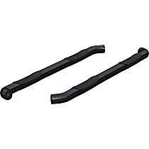 209019 3in Side Bars Series Powdercoated Black Nerf Bars, Covers Cab Length - Set of 2
