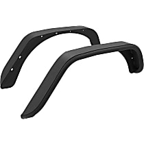 2500201 Rear, Driver and Passenger Side Fender Flares, Powdercoated Textured Black