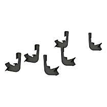 3025103 Running Board Mounting Kit - Powdercoated Textured Black, Carbon Steel, Direct Fit, Set of 6