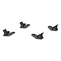 3025174 Running Board Mounting Kit - Powdercoated Textured Black, Carbon Steel, Direct Fit, Kit