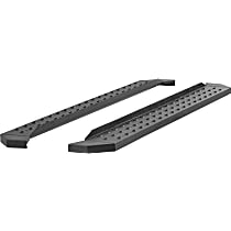 C3696 Running Boards, Powdercoated Textured Black, Steel, Diameter - 6.5 in., RidgeStep Commercial Series