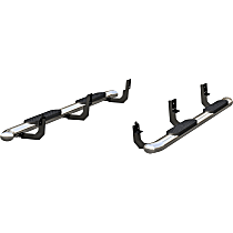 S223006-2 Oval Tubes Series Nerf Bars Polished, Covers Cab Length - Set of 2