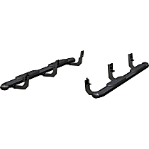 S223006 Oval Tubes Series Nerf Bars Powdercoated Black, Covers Cab Length - Set of 2