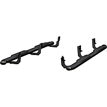 S223015 Oval Tubes Series Powdercoated Black Nerf Bars, Covers Cab Length - Set of 2