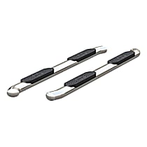 4in Side Bars Series Nerf Bars Polished, Cab - Set of 2