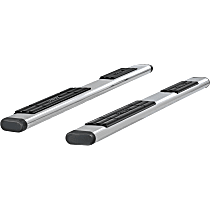 S2875 6in Side Bars Series Polished Nerf Bars, Covers Cab Length - Set of 2