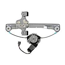 RPAFD-050 Sedan Rear, Passenger Side OE Replacement Series Power Window Regulator, With Motor