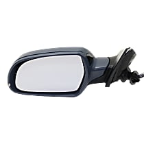 Driver Side Mirror, Power, Power Folding, Heated, Paintable, In-housing Signal Light, With memory, Without Puddle Light, Without Auto-Dimming, With Blind Spot Detection in Glass