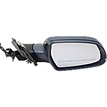 Passenger Side Mirror, Power, Power Folding, Heated, Paintable, In-housing Signal Light, With memory, Without Puddle Light, Without Auto-Dimming, With Blind Spot Detection in Glass