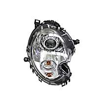 Passenger Side HID/Xenon With bulb(s), Not for cars with adaptive headlights or black headlights, OE Replacement
