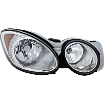 Passenger Side Headlight, With bulb(s), Halogen, Clear Lens