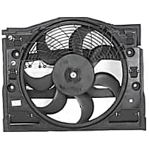 A/C Condenser Fan -  Fan Blade, Motor, Shroud and Protection Grille, Condenser Mounted