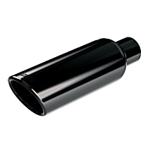20162 Exhaust Tip - Black Chrome, Stainless Steel, Single, Universal, Sold individually