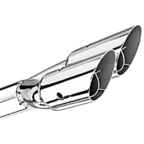 20213 Exhaust Tip - Polished, Stainless Steel, Dual, Universal, Sold individually