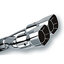 20233 Exhaust Tip - Polished, Stainless Steel, Dual, Universal, Sold individually