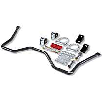 Sway Bar Kit, 4-Door, Crew Cab Pickup, RWD, With Front Coil Spring, With Rear Leaf Spring, USA Built Vehicle, Cold Formed Steel, 1 in., Non-adjustable, Powdercoated Silver