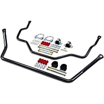 9906 Front and Rear Sway Bar Kit, Cold Formed Steel, Front 1 3/8 in. Rear 1 in., Non-adjustable, Powdercoated Silver