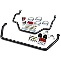 9908 Sway Bar Kit, Cold Formed Steel, Front 1 3/8 in. Rear 1 in., Non-adjustable, Powdercoated Silver