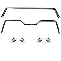 9935 Front and Rear Sway Bar Kit, Steel, Non-adjustable, Powdercoated Black