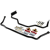 9976 Sway Bar Kit, Cold Formed Steel, Front 1 1/4 in. Rear 1 1/8 in., Non-adjustable, Powdercoated Silver