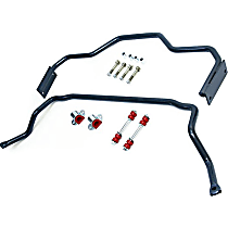 9984 Sway Bar Kit, Cold Formed Steel, Front 1 1/4 in. Rear 7/8 in., Non-adjustable, Powdercoated Silver