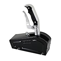 Shifter - Polished aluminum handle and black console, Aluminum, Automatic, Direct Fit, Sold Individually
