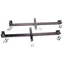 2542 Subframe Connectors - Powdercoated Gray, Steel, Direct Fit