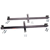 2543 Subframe Connectors - Powdercoated Gray, Steel, Direct Fit