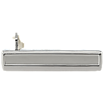 Front or Rear, Passenger Side Chrome Exterior Door Handle, Without Key Hole