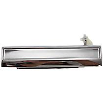 Front or Rear, Driver Side Chrome Exterior Door Handle, Without Key Hole