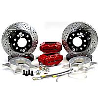 4012000R SS4 Series - 13in. Cross Drilled and Slotted, Red Powdercoated 2-Piston Caliper, 2-Wheel Set