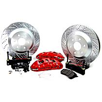 4301019B Extreme Series - 15in. Cross Drilled and Slotted, Black Powdercoated 6-Piston Caliper, 2-Wheel Set
