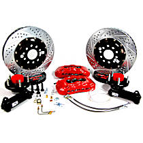 4301337R Pro Series - 14in. Cross Drilled and Slotted, Red Powdercoated 6-Piston Caliper, 2-Wheel Set