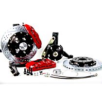 4301364R Pro Series - 13in. Cross Drilled and Slotted, Red Powdercoated 6-Piston Caliper, 2-Wheel Set
