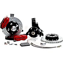 4301438R SS4 Series - 11in. Cross Drilled and Slotted, Red Powdercoated 2-Piston Caliper, 2-Wheel Set