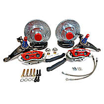 4301562R Classic Series 11in. Front 2-Piston Powdercoated Red Brake Conversion Kit