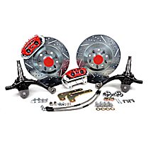 4301676R Classic Series - 13in. Cross Drilled and Slotted, Red Powdercoated 2-Piston Caliper, 2-Wheel Set