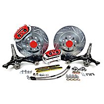 4301677R Classic Series - 13in. Cross Drilled and Slotted, Red Powdercoated 2-Piston Caliper, 2-Wheel Set