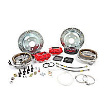 4302337R SS4 Series - 12in. Cross Drilled and Slotted, Red Powdercoated 2-Piston Caliper, 2-Wheel Set