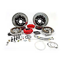 4302479S SS4 Series - 13in. Cross Drilled and Slotted, Silver Powdercoated 2-Piston Caliper, 2-Wheel Set