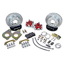 4302519R Classic Series - 10.5in. Cross Drilled and Slotted, Red Powdercoateded 1-Piston Caliper, 2-Wheel Set