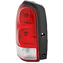Driver Side Tail Light, with Bulb, Halogen, Clear and Red Lens, CAPA CERTIFIED