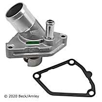 Thermostat, 6 Cyl 4.0L, Includes Metal Gasket/Seal, Temperature 180, Stainless Steel - 