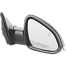 Passenger Side Mirror, Power, Manual Folding, Heated, Paintable, With Signal Light, With memory, Without Puddle Light, Auto-Dim, and Blind Spot, For Models Without Lane Departure Warning System